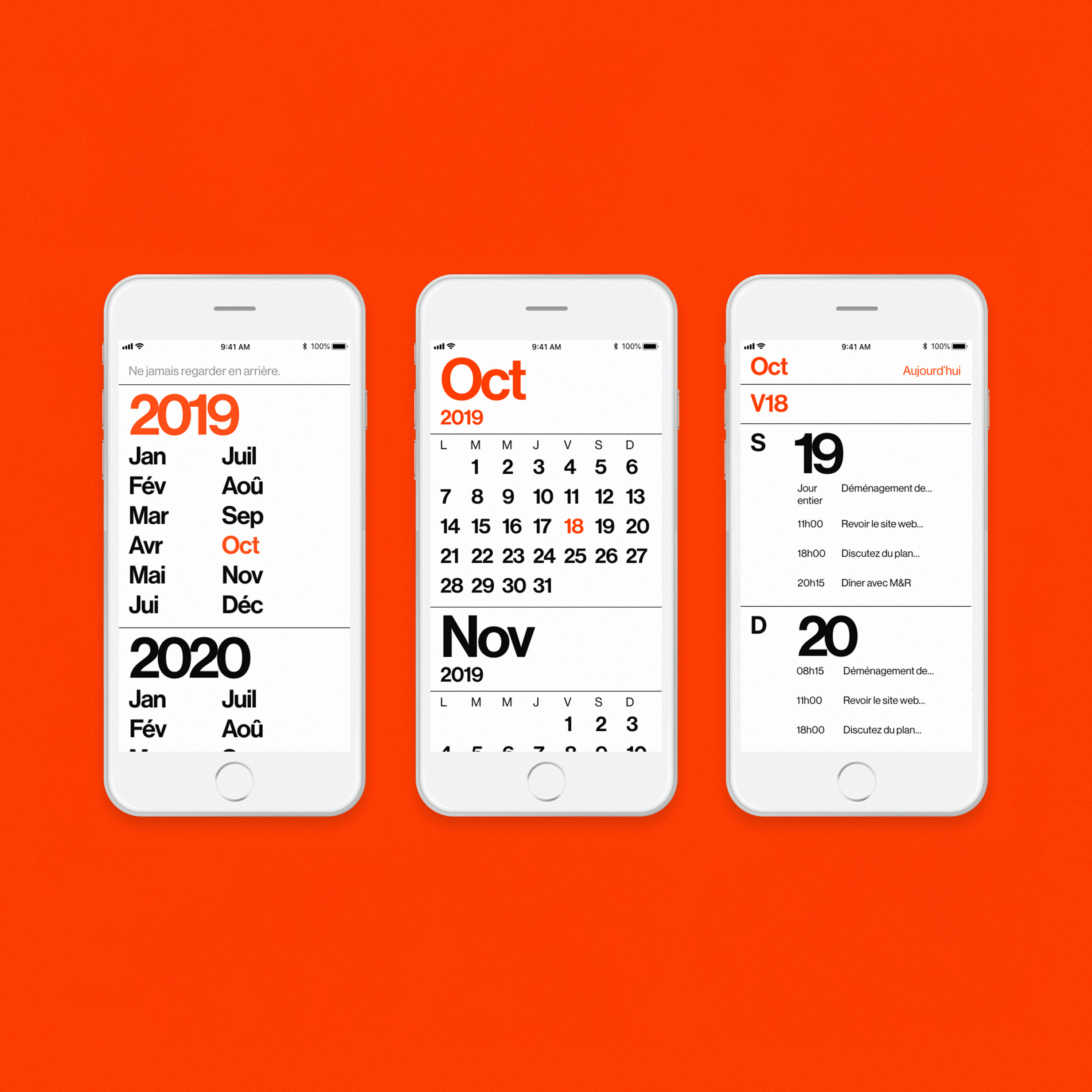minimal calendar french language support 2