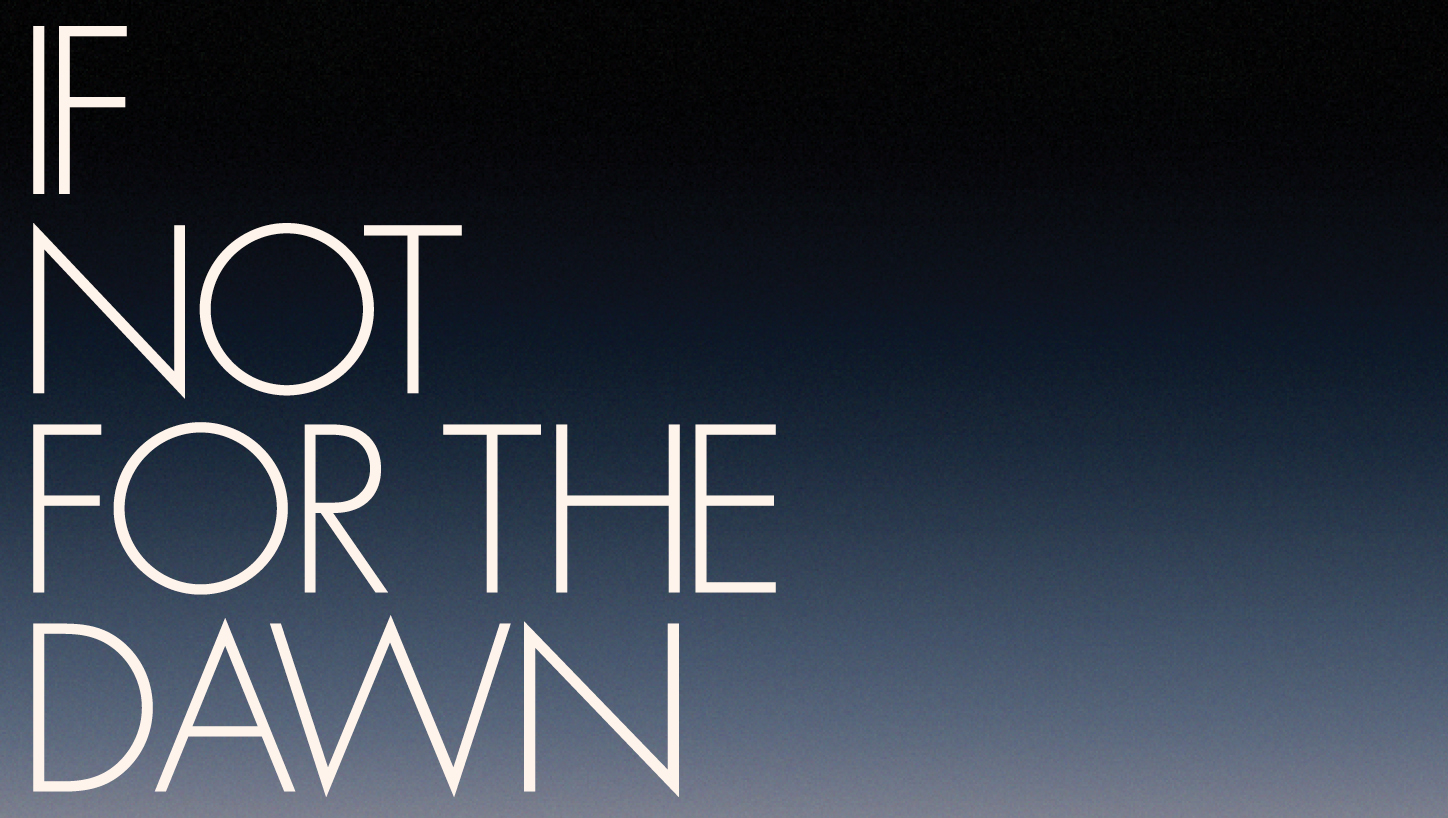 rationale design if not for the dawn book cover