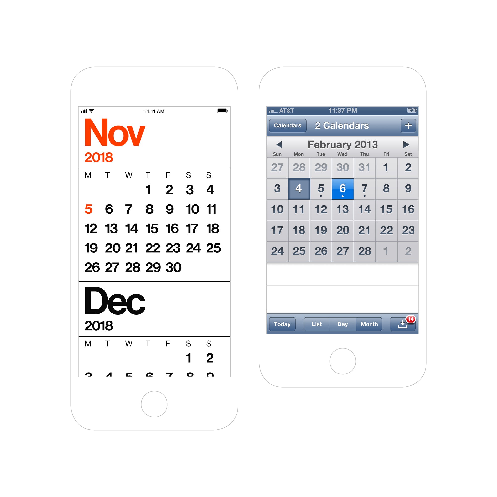 rationale design minimal calendar app iphone ios application app less but better timeless design