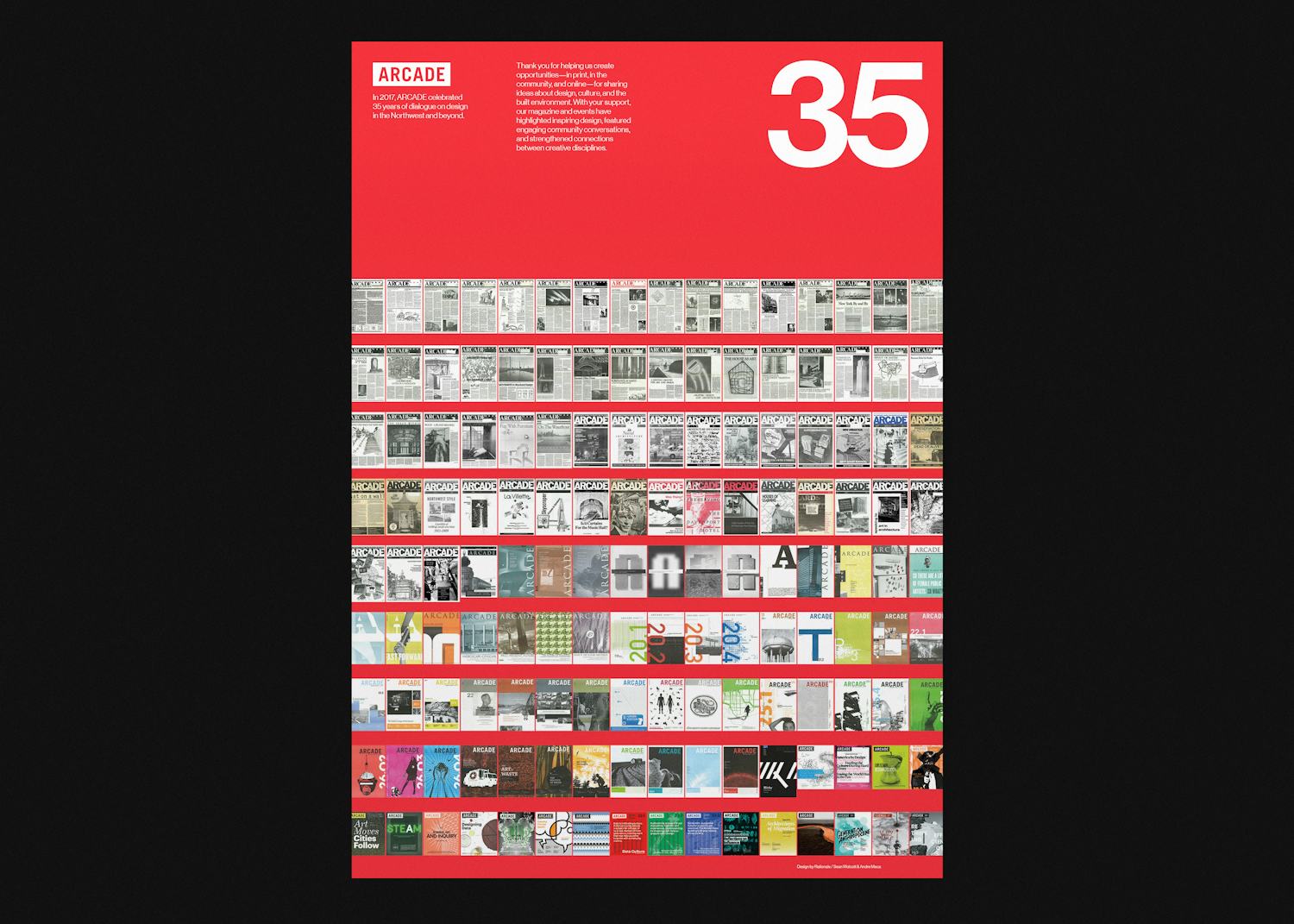 rationale design arcade architecture design magazine 35 years publication poster